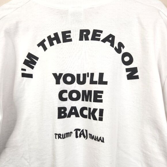 Vintage Fruit Of The Loom Trump Taj Mahal Single Stitch Short Sleeve Tee XL - Picture 4 of 7